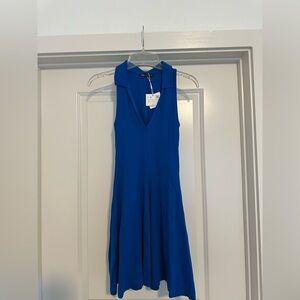 Zara Royal Blue Collared Mini Dress
